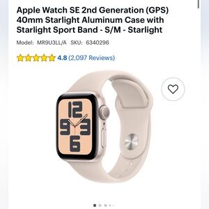 Apple watch SE 2nd generation (gps) 40 mm